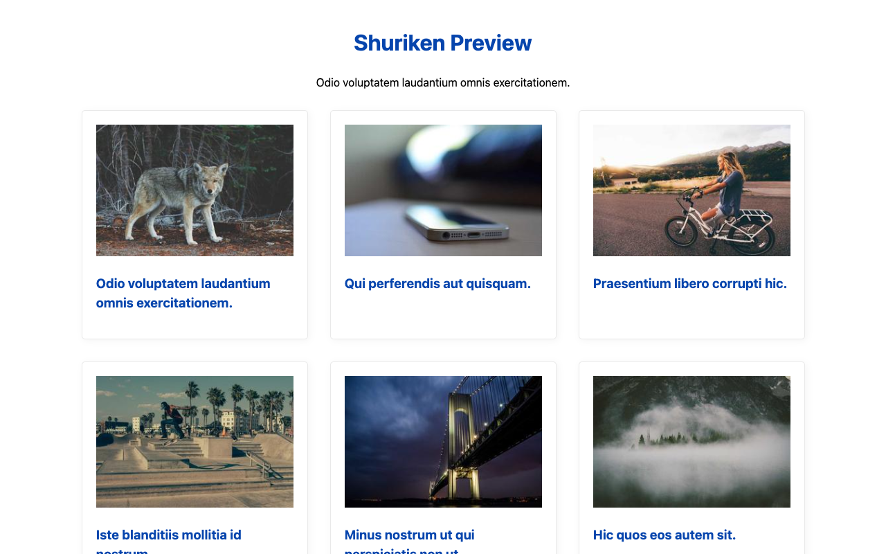 Preview tema Default